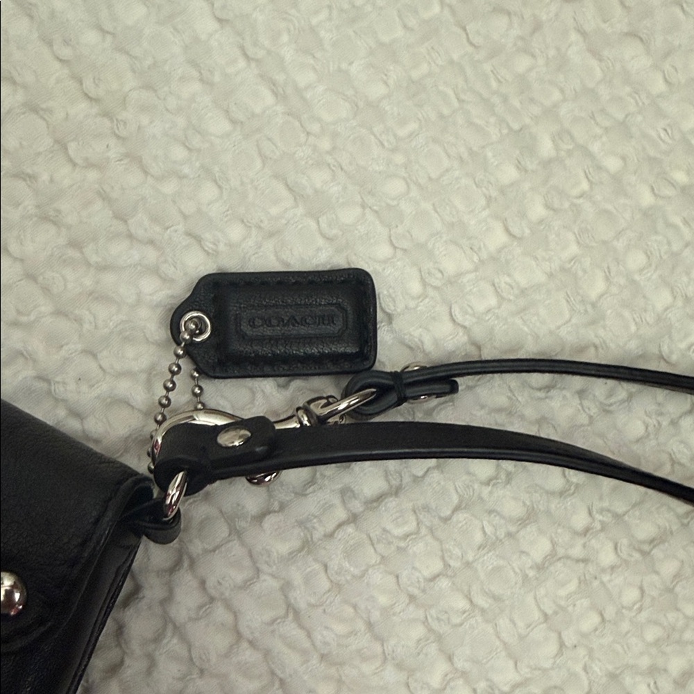Coach Black Leather Wristlet Clutch - Picture 4 of 7